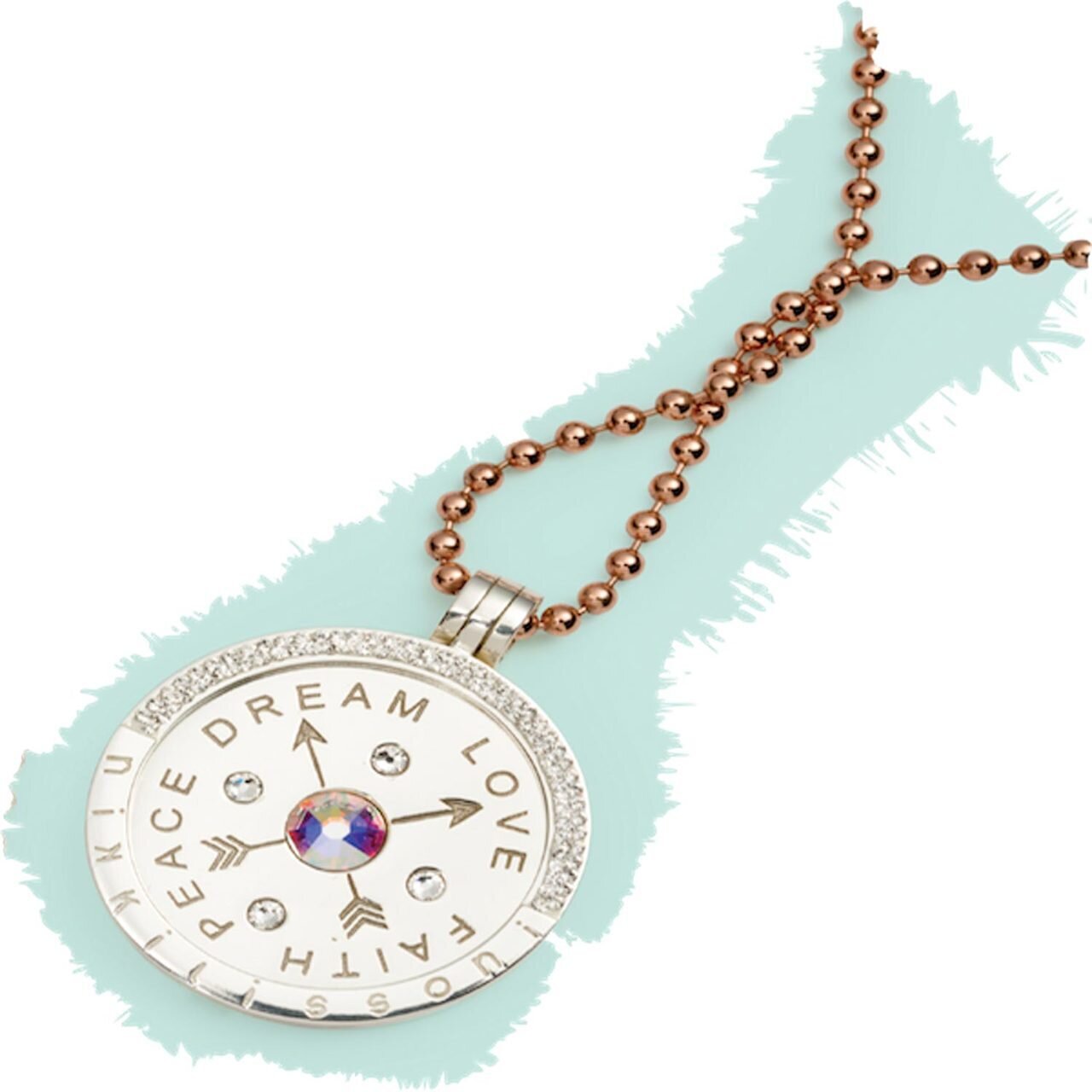 Nikki Lissoni 33mm Coin Inside 35mm Pendant On 60cm Length Chain with Deluxe Gift Box Bag & Pouch SN1602
