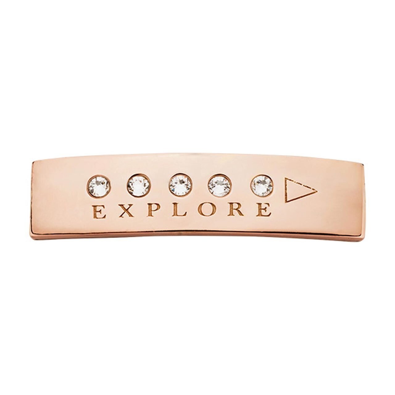 Nikki Lissoni Rose Gold-plated Medium Tag of 42 x 9 mm with Swarovski Stones Explore T1018RGM, MPN:…