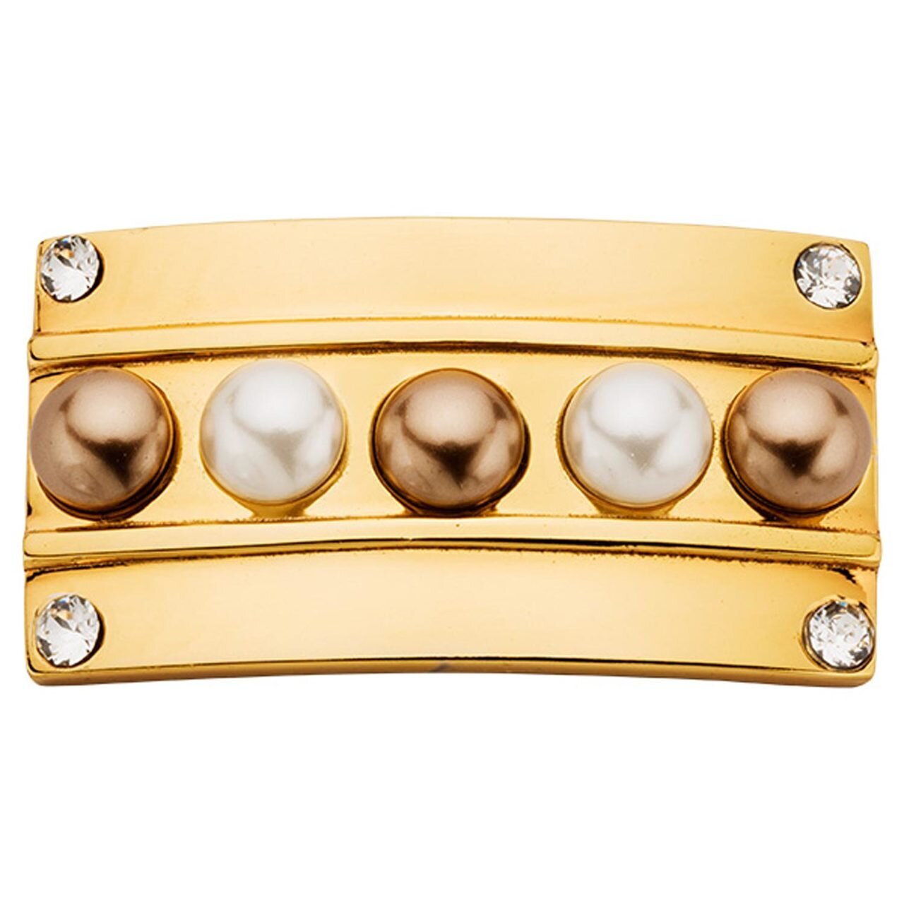 Nikki Lissoni Gold-plated Large Tag of 34 x 19 mm Pearls From The Sea T1005GL