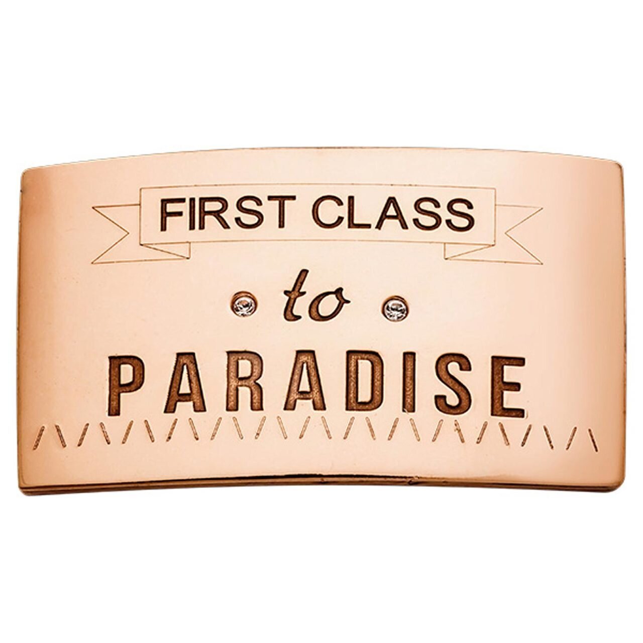 Nikki Lissoni Rose Gold-plated Large Tag of 34 x 19 mm First Class To Paradise T1001RGL