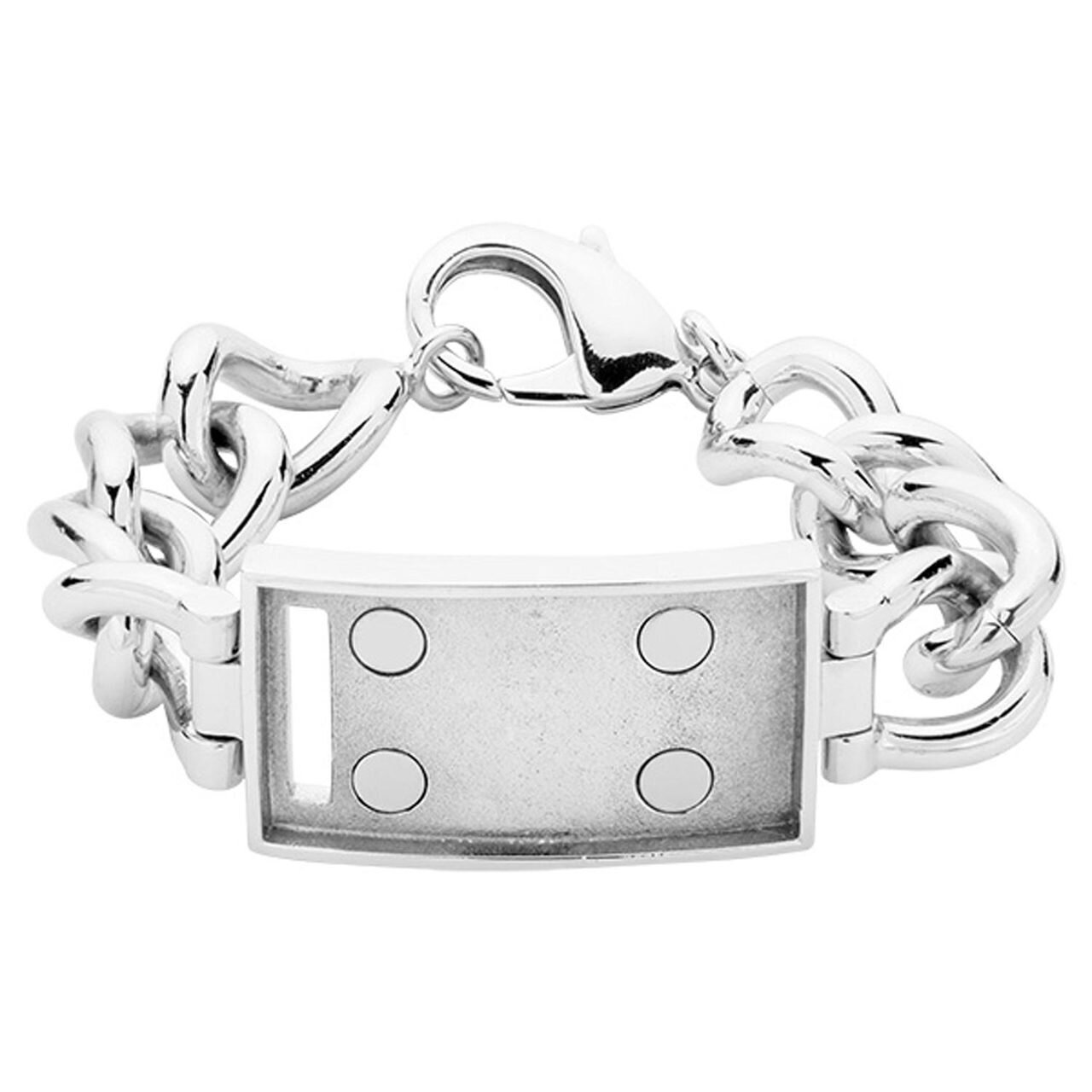 Nikki Lissoni Silver-plated Bracelet of 17cm For Large Magnetic Tags TB03S17L