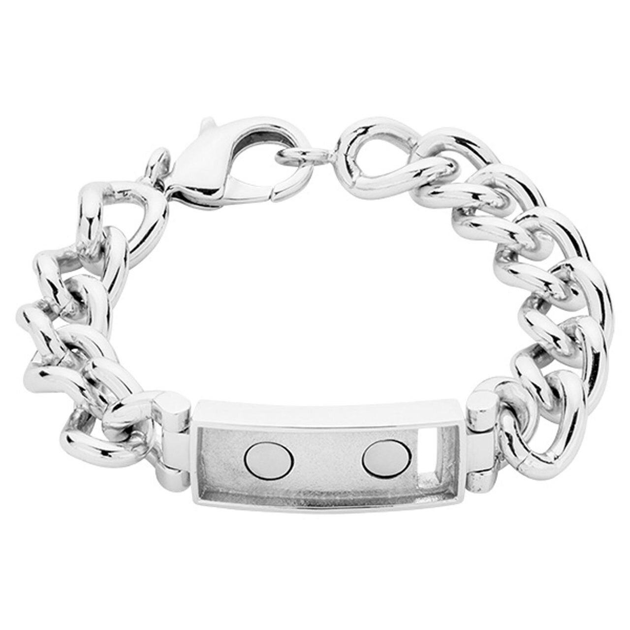 Nikki Lissoni Silver-plated Bracelet of 19cm Small Magnetic Tags TB01S19S