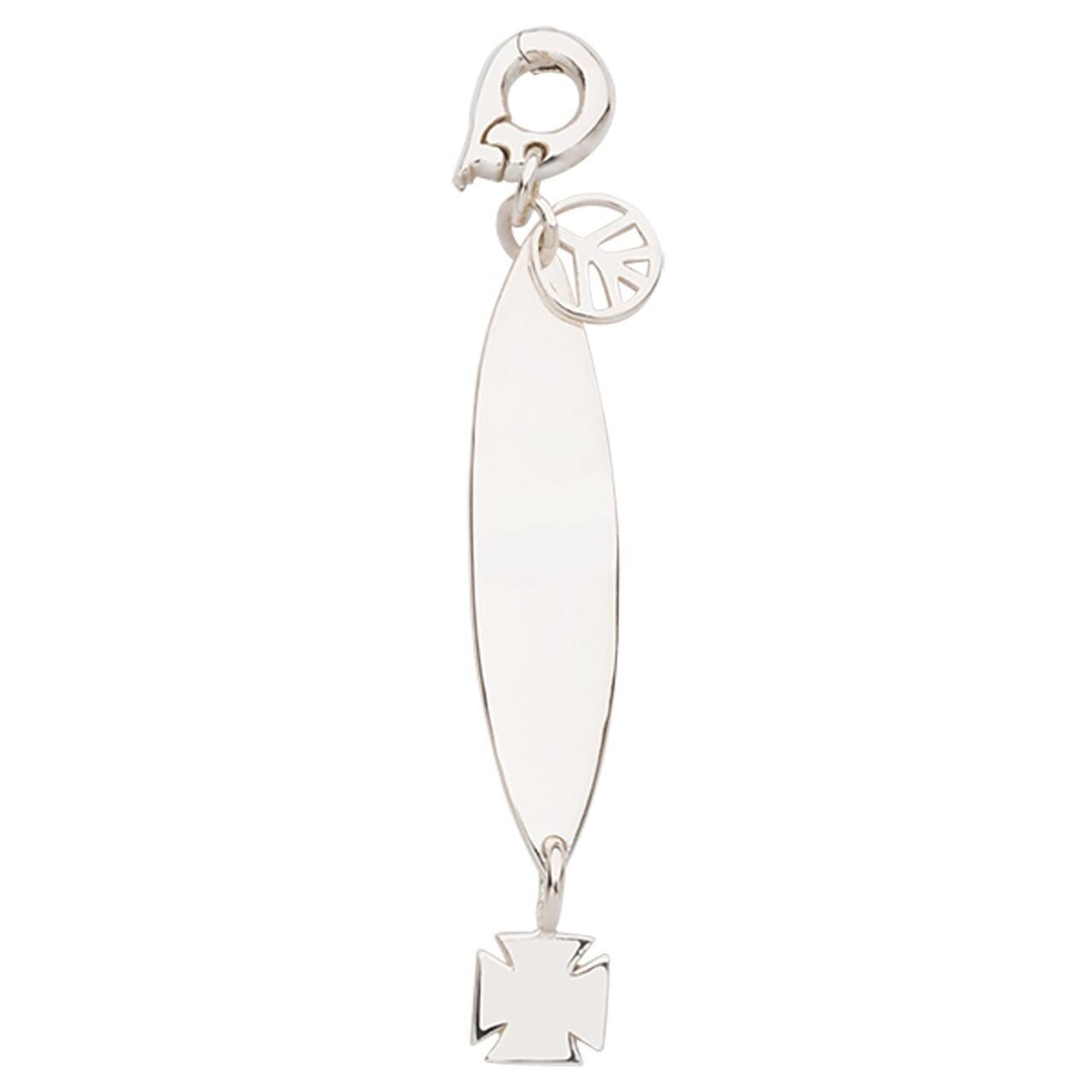Nikki Lissoni Chic Long Oval Charm Silver-plated 45mm D1258SL