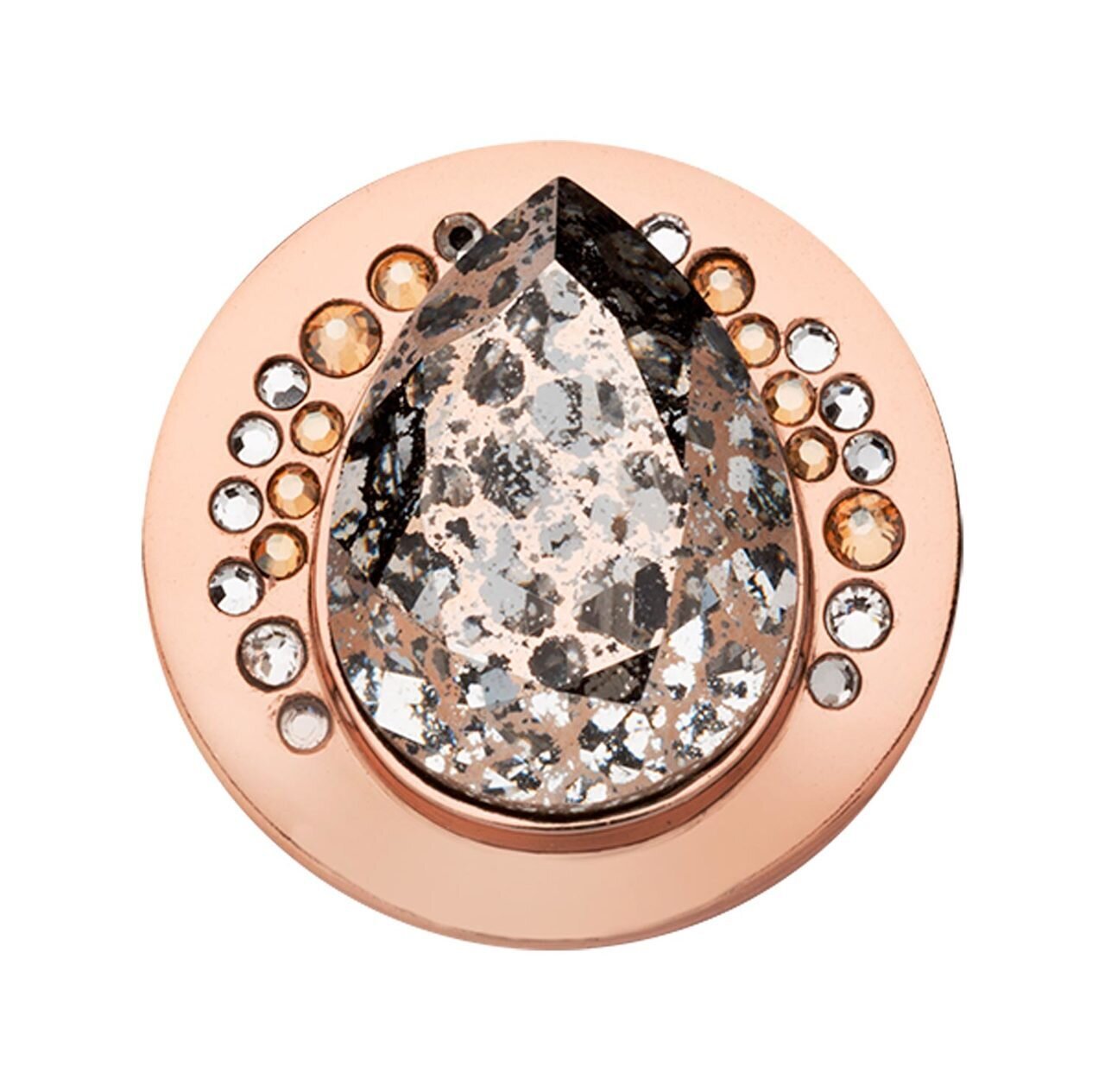 Nikki Lissoni Teardrop with Swarovski Crystals Rose Gold-plated 23.6mm Coin C1637RGS