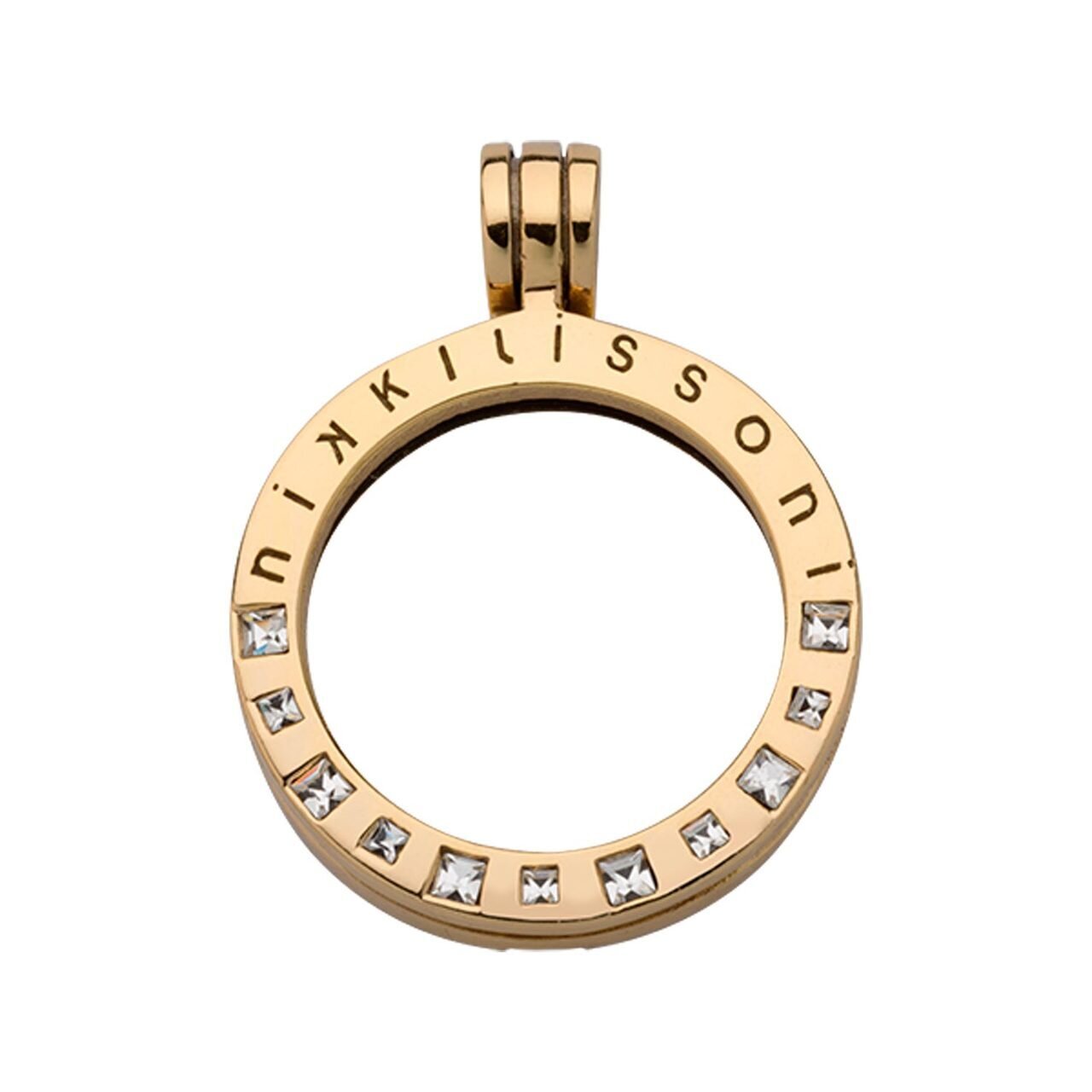 Nikki Lissoni Gold-plated Pendant with 11 Square Swarovski Stones 25mm P10GS, MPN: P10GS, 871907530…