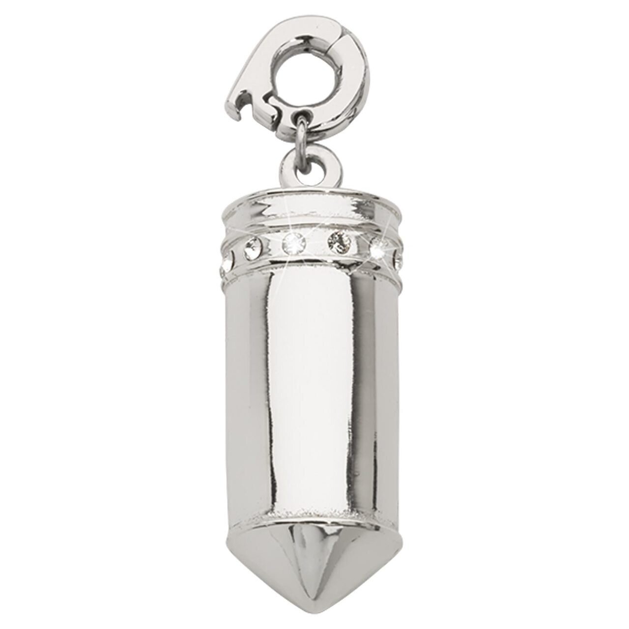 Nikki Lissoni Sparkling Bullet Charm Silver-plated 10 x 25mm D1245SL, MPN: D1245SL, 8719075304396