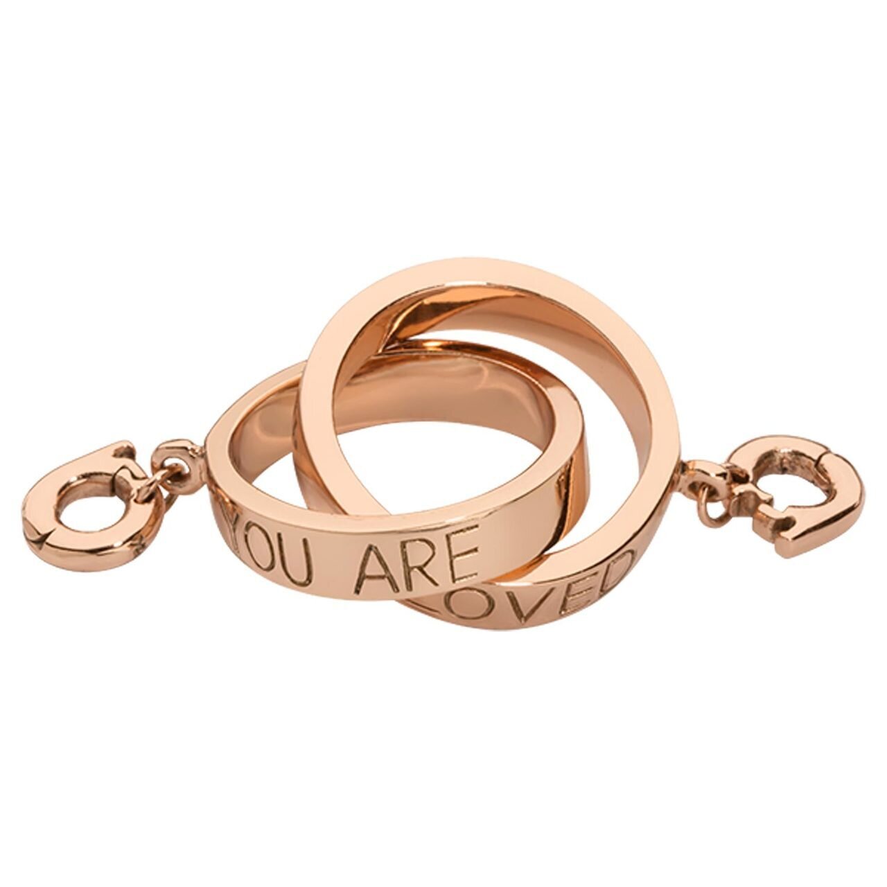 Nikki Lissoni Forever Linked Together  You Are Loved Eternity Rings Rose Gold-plated with Two Rings…