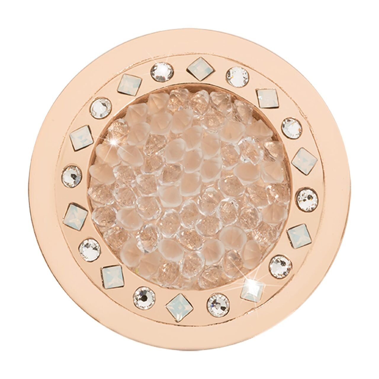Nikki Lissoni Rock with You with Clear Swarovski Crystals Rose Gold-plated 33mm Coin C1618RGM