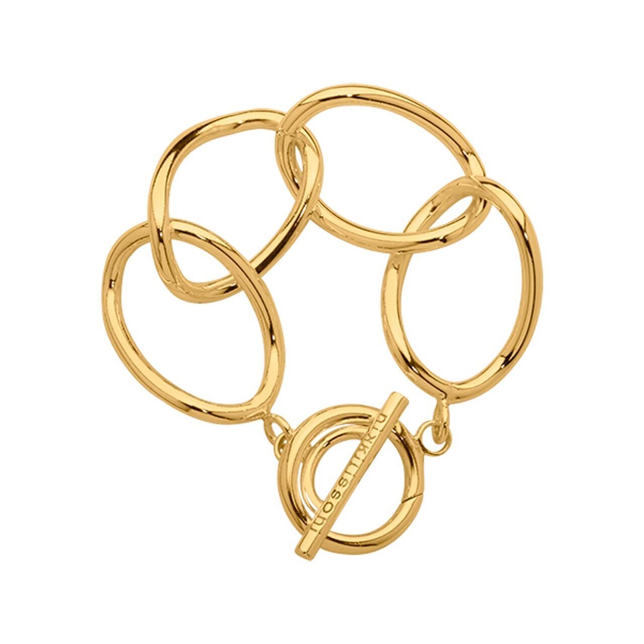 Nikki Lissoni Gold-plated Bracelet of 17cm with 4 Links of 27 x 37mm A T-Bar Closure B1132G17, MPN:…