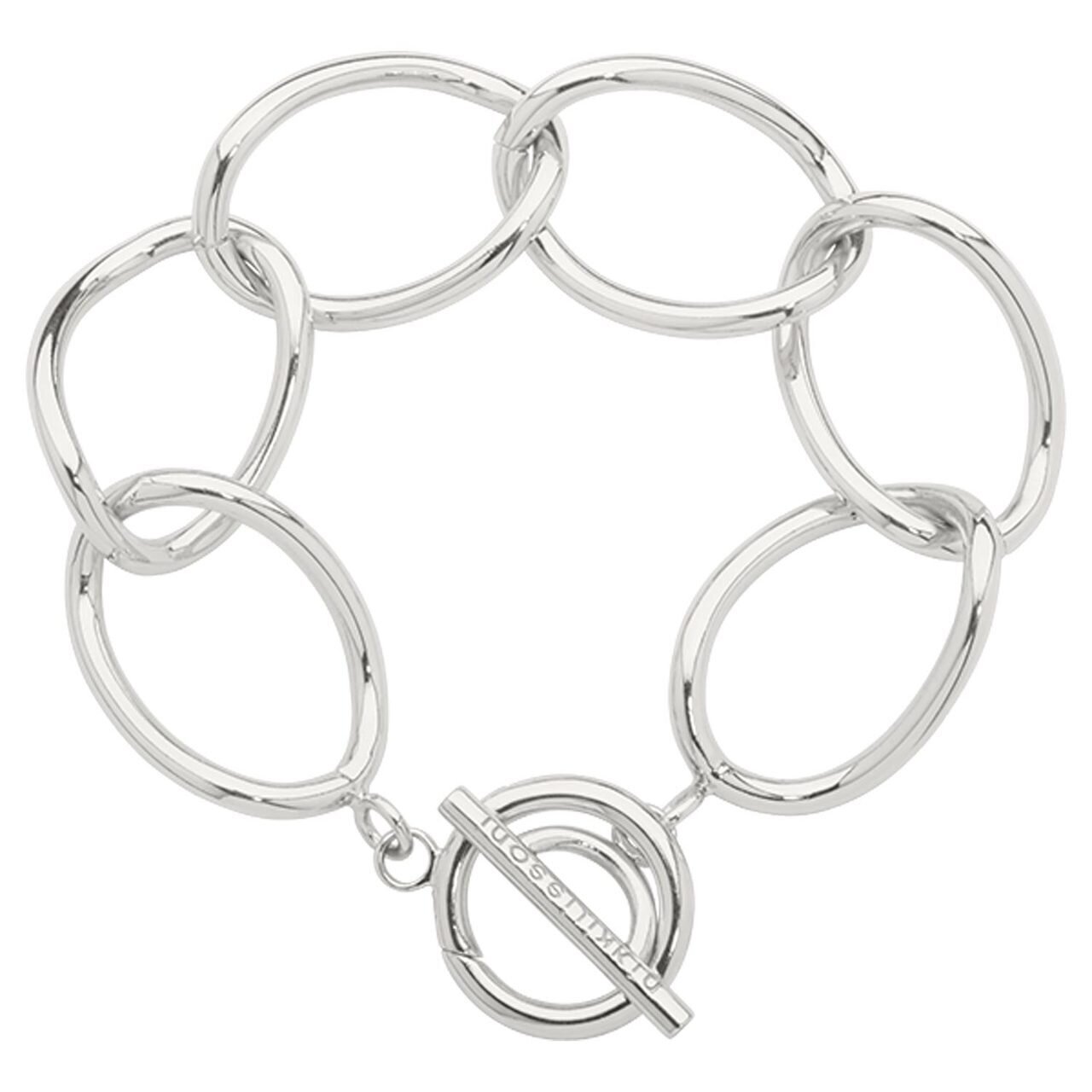 Nikki Lissoni Silver-plated Bracelet of 21cm with 6 Links of 27 x 37mm A T-Bar Closure B1132S21, MP…