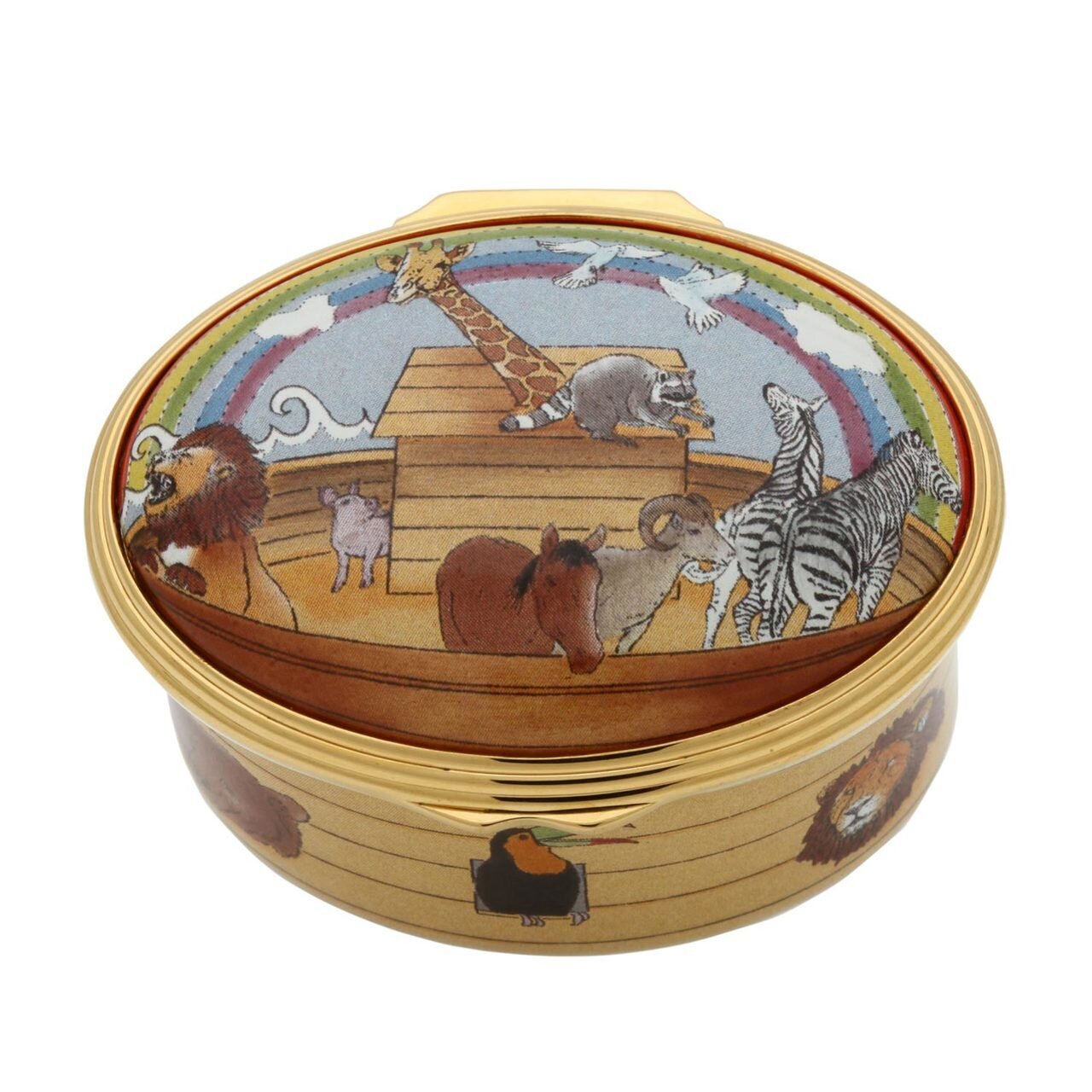 Halcyon Days Noah's Ark Musical Enamel Box ENNOA0133MG