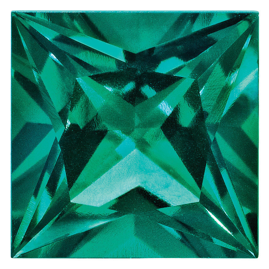 Created Emerald 3mm Princess Gemstone CE-0300-SQP