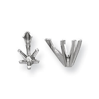 Pear 6-Prong V-End .15Ct. Setting Platinum PL233-1, MPN: PL233,