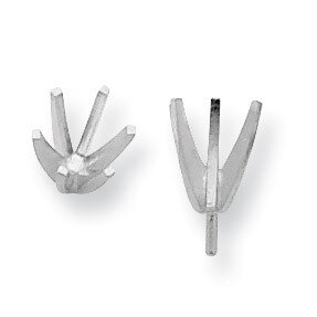 Round 6-Prong High With Peg .12Ct. Setting 14k White Gold WG149-1, MPN: WG149,