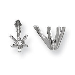 Pear 6-Prong V-End .15Ct. Setting 14k White Gold WG233-1, MPN: WG233,