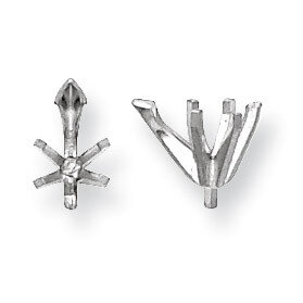 Pear 6-Prong V-End With Peg .20Ct. Setting 14k White Gold WG241-1, MPN: WG241,