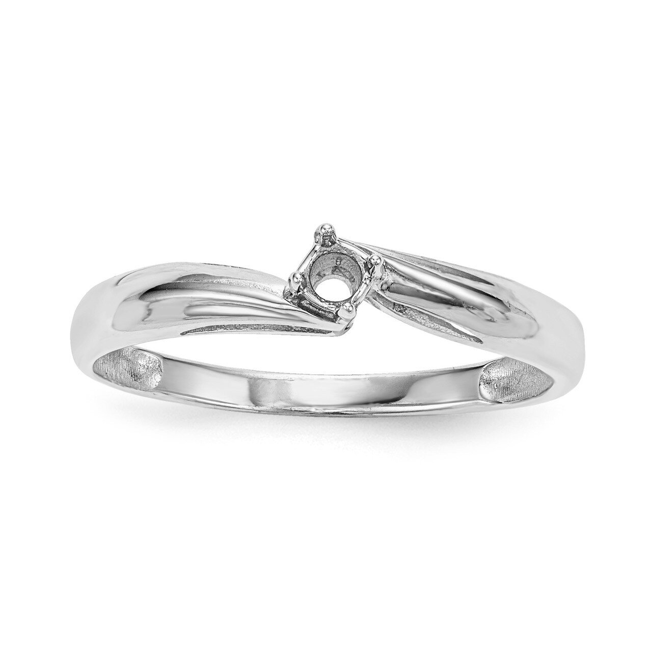 Mothers &amp; Family 14K White Gold Polished 1-Stone Ring Mounting XMR10/1W-7, MPN: XMR10-1W, 191101537…