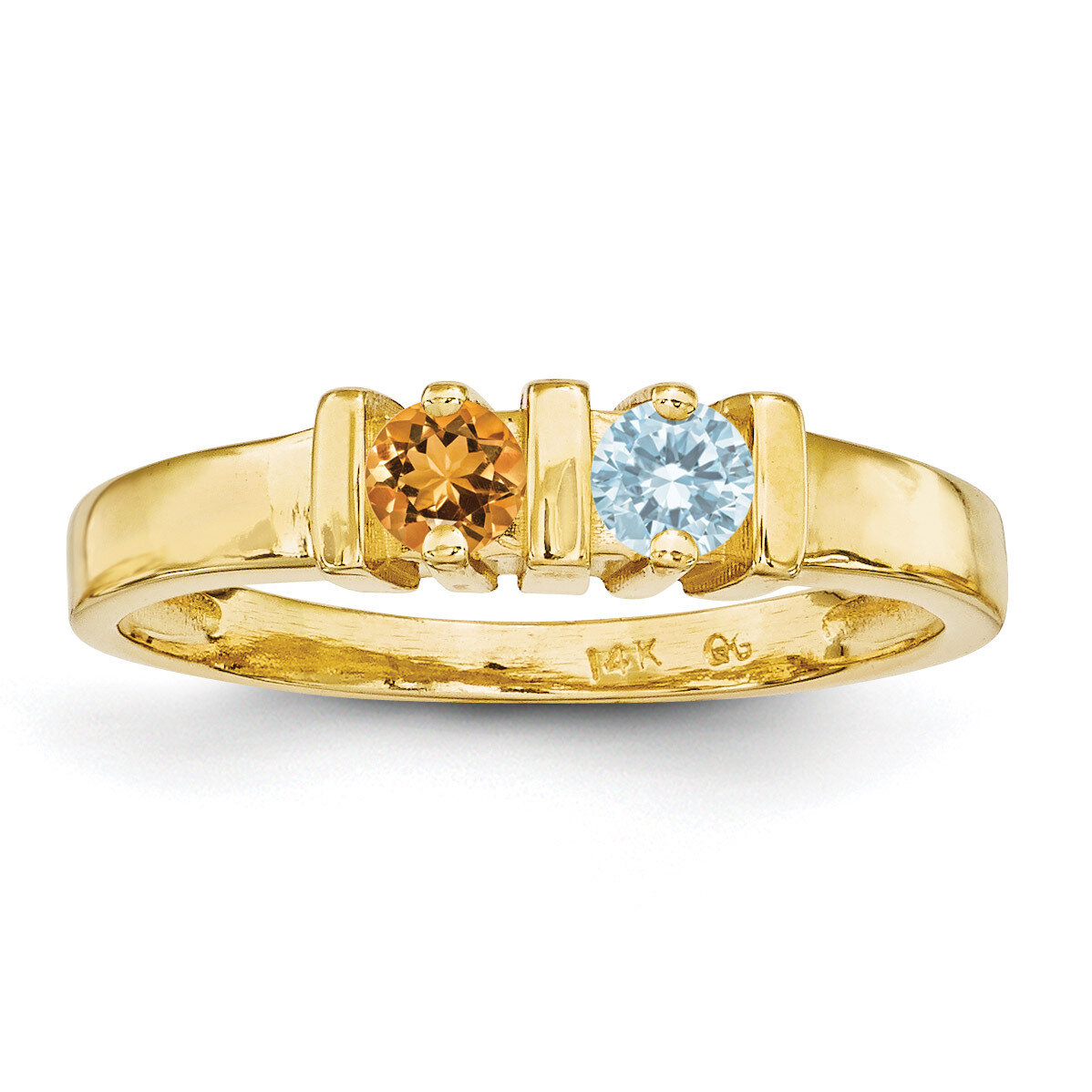 2 Stone Mother&#39;s Ring 14k Yellow Gold Genuine XMR6/2GY, MPN: XMR6_2, 191101539107