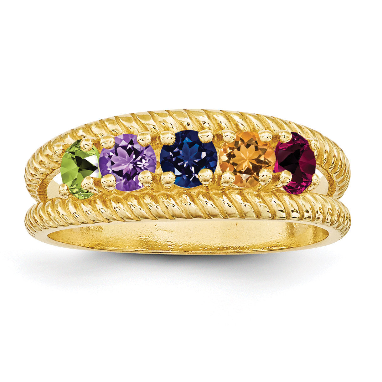 5 Stone Mother&#39;s Ring 14k Yellow Gold Genuine XMR8/5GY, MPN: XMR8_5, 191101540226
