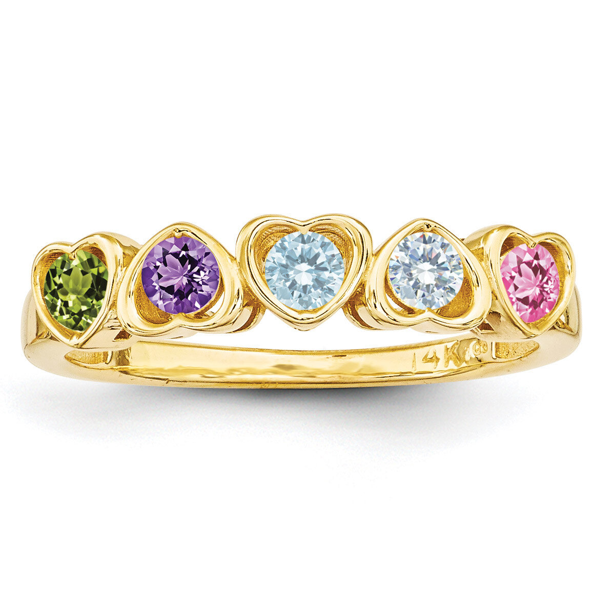 5 Stone Mother&#39;s Ring 14k Yellow Gold Genuine XMR85/5GY, MPN: XMR85_5, 883957474878