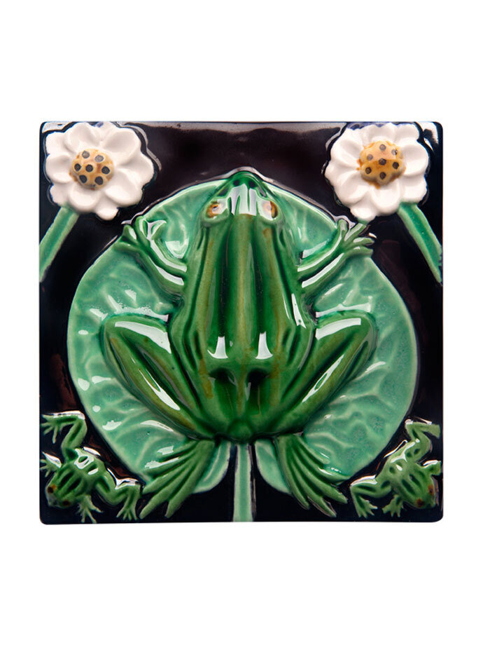 Bordallo Pinheiro Pinheiro Arte Bordallo Pinheiro Tile Large Frogs Decorated 65003586, MPN: 6500358…