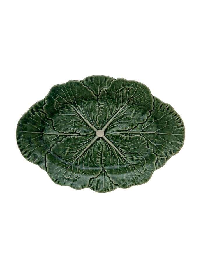 Bordallo Pinheiro Cabbage Oval Platter Green Natural 65000752