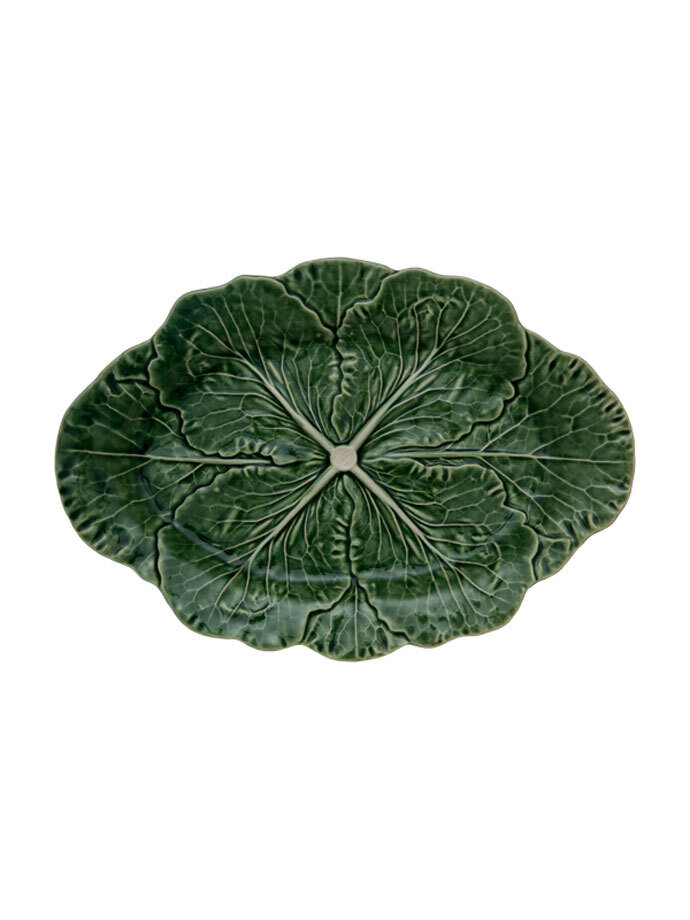 Bordallo Pinheiro Cabbage Oval Platter Green Natural 65000748