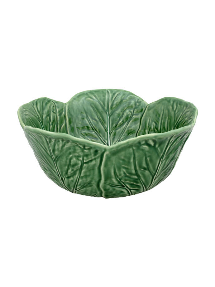 Bordallo Pinheiro Cabbage Salad Bowl Tall Salad bowl Green Natural 65000634