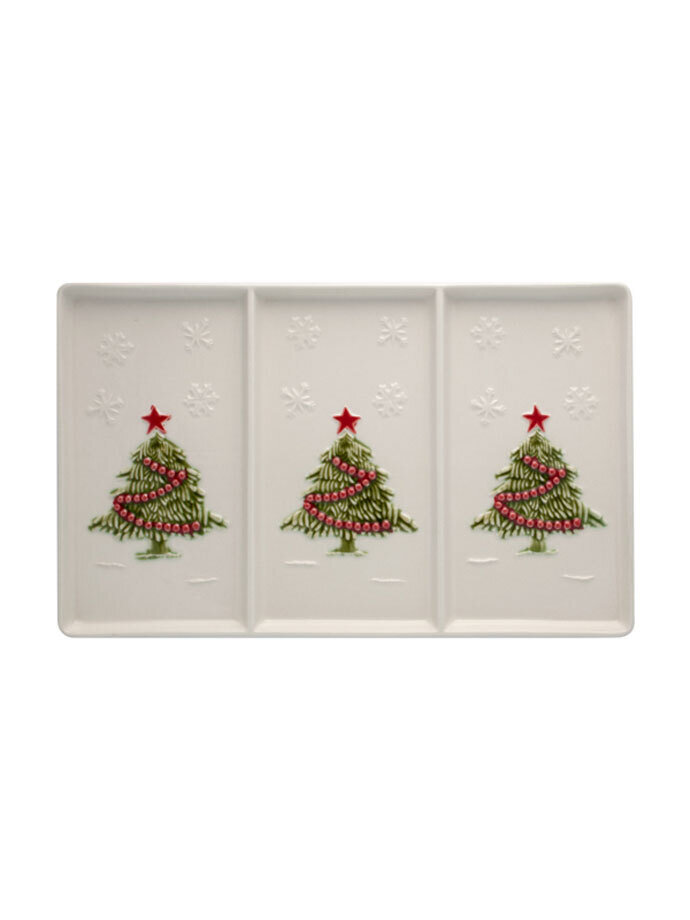Bordallo Pinheiro Pinheiro Christmas  Tray Divisions Clear Decorated 65016311, MPN: 65016311, 56008…
