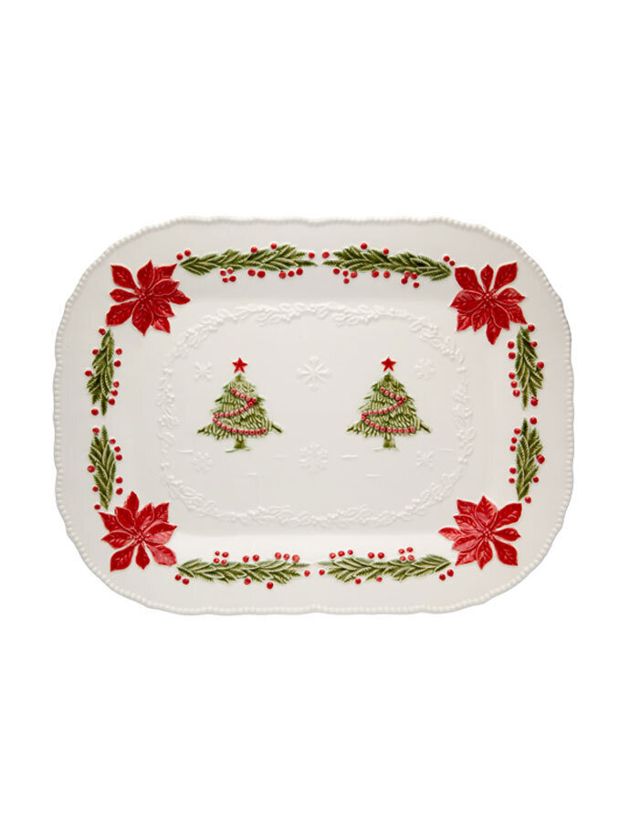 Bordallo Pinheiro Pinheiro Christmas  Tray Clear Decorated 65016312, MPN: 65016312, 5600876071958