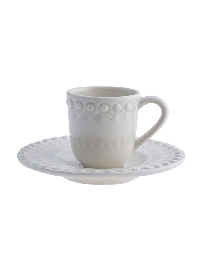 Bordallo Pinheiro Pinheiro Fantasy Coffee cup and saucer Sandy Grey 65019247, MPN: 65019247, 560087…