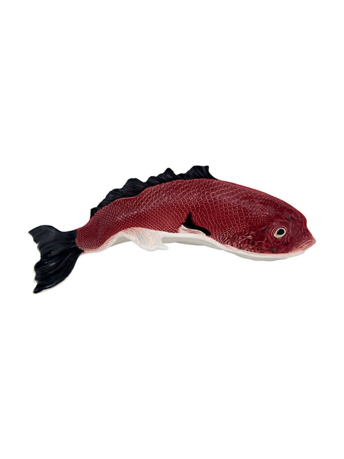 Bordallo Pinheiro Pinheiro Fish Curved Platter Decorated Red 65001543, MPN: 65001543, 5600876078711