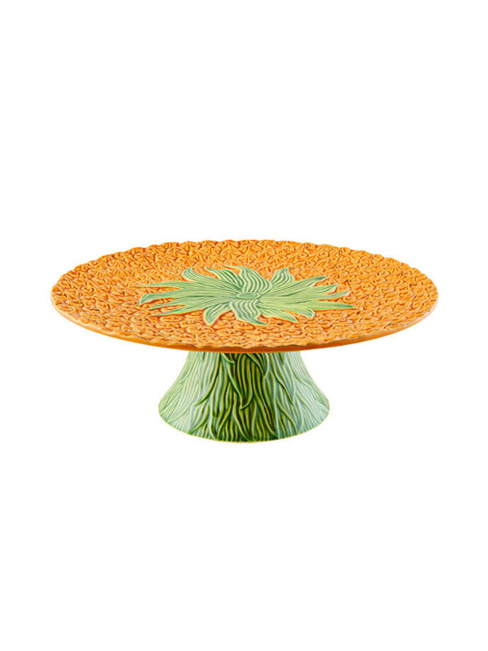 Bordallo Pinheiro Pinheiro Pineapple  Cake Stand Decorated 65020500, MPN: 65020500, 5600413603512
