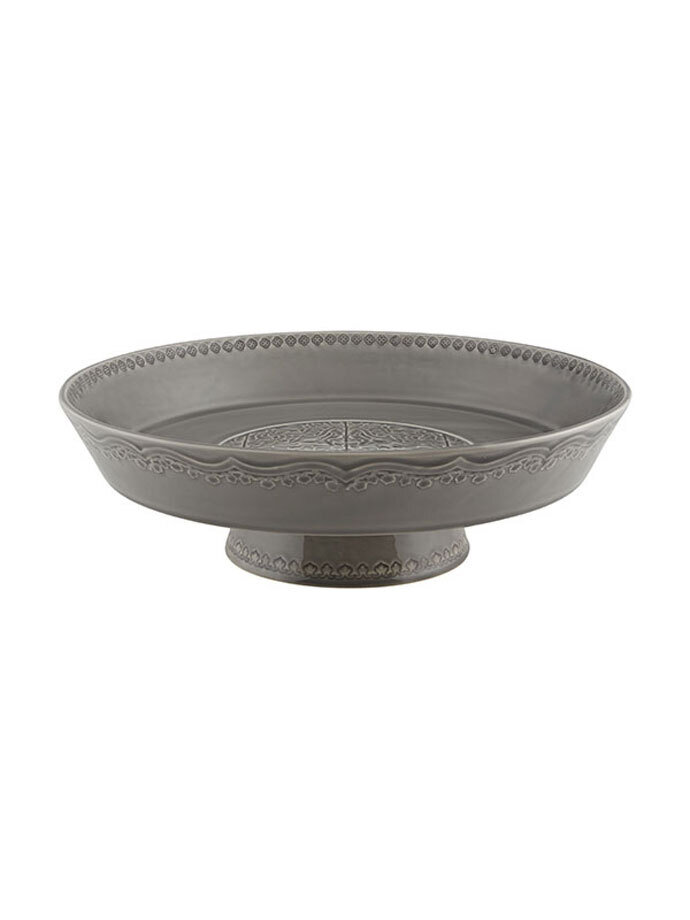 Bordallo Pinheiro Pinheiro Rua Nova Footed Fruit bowl Anthracite 65020865, MPN: 65020865, 560041360…