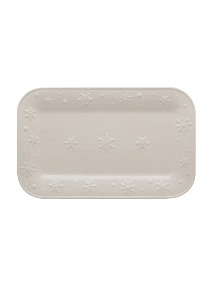 Bordallo Pinheiro Pinheiro Snow Flakes Platter Beige 65012445, MPN: 65012445, 5600876074294