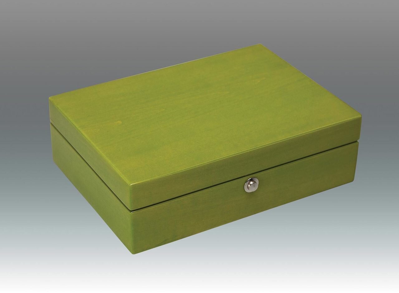 Tizo Super Simple Wooden Jewelry Box Green