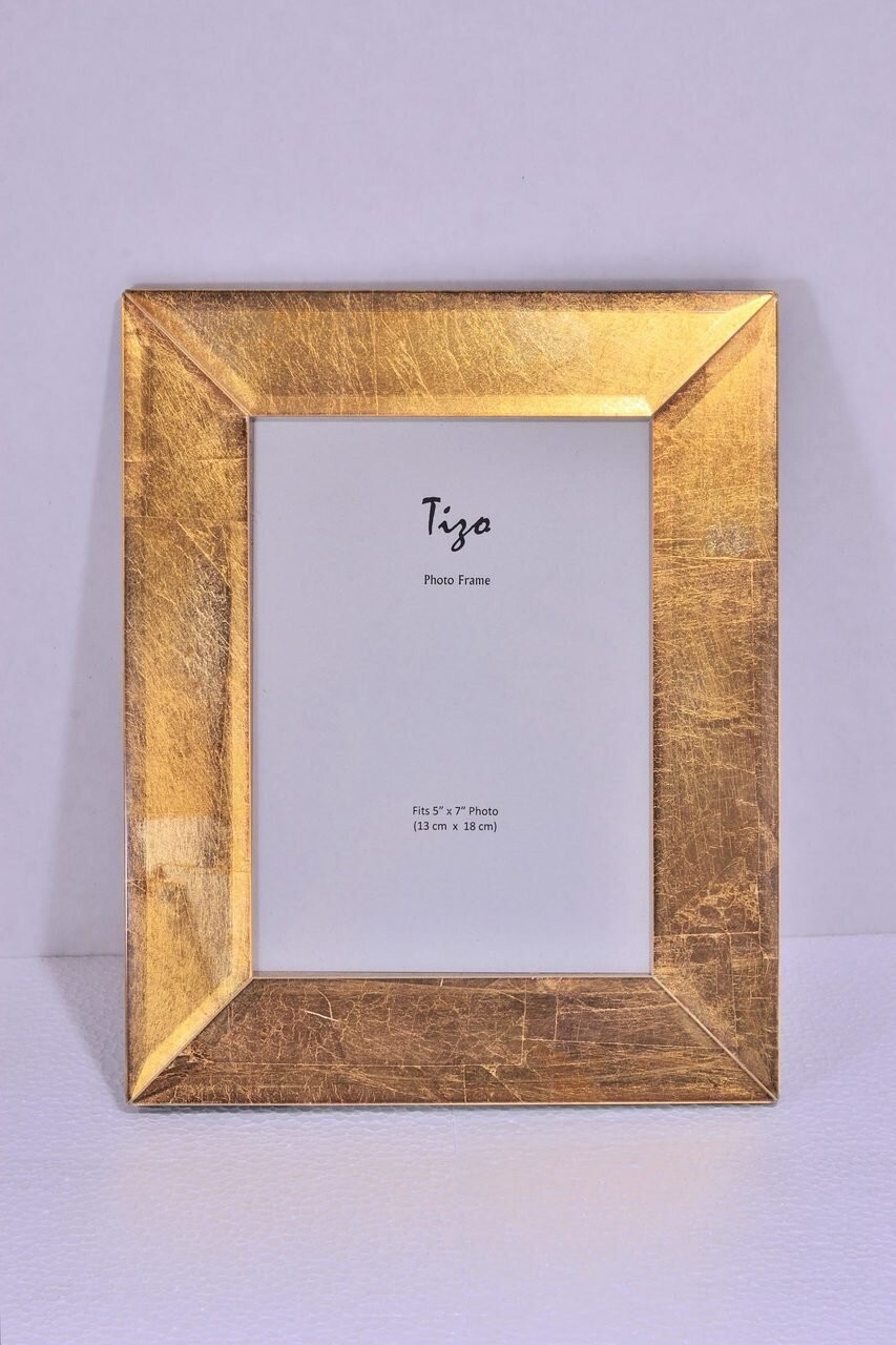 Tizo Super Elegant Gold Leaf Picture Frame 5 x 7 Inch, MPN: CT624GD57,