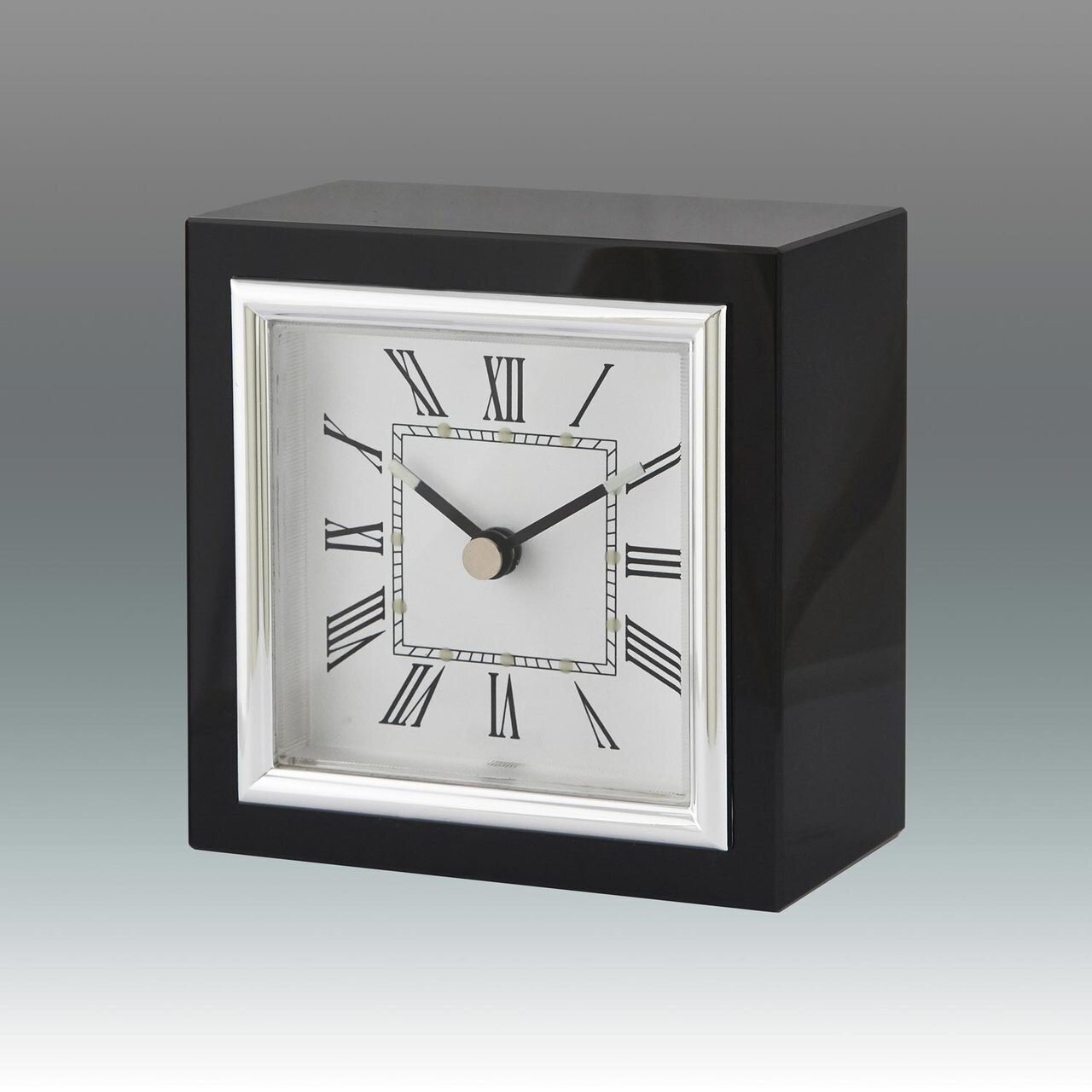 Tizo Square Clock with Greek Numbers Black, MPN: NC250BLCL,