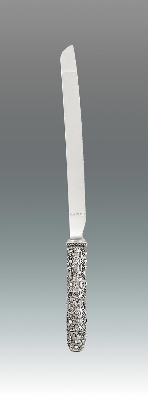 Tizo Cake Knife Elegance Silver Jeweltone