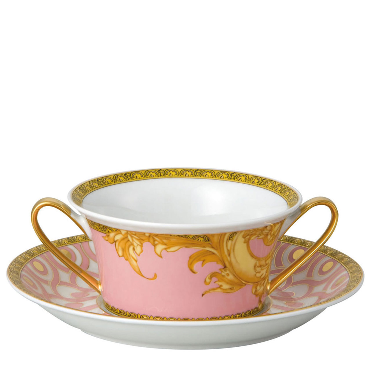 Versace Byzantine Dreams Cream Soup Cup and Saucer 10 oz.