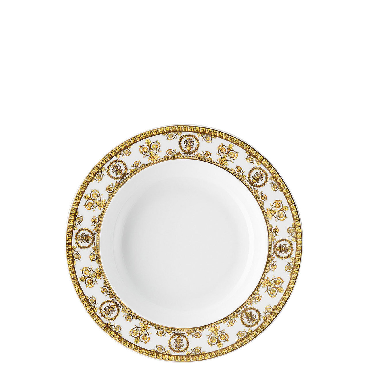Versace I Love Baroque Bianco Rim Soup 8 1/2 Inch
