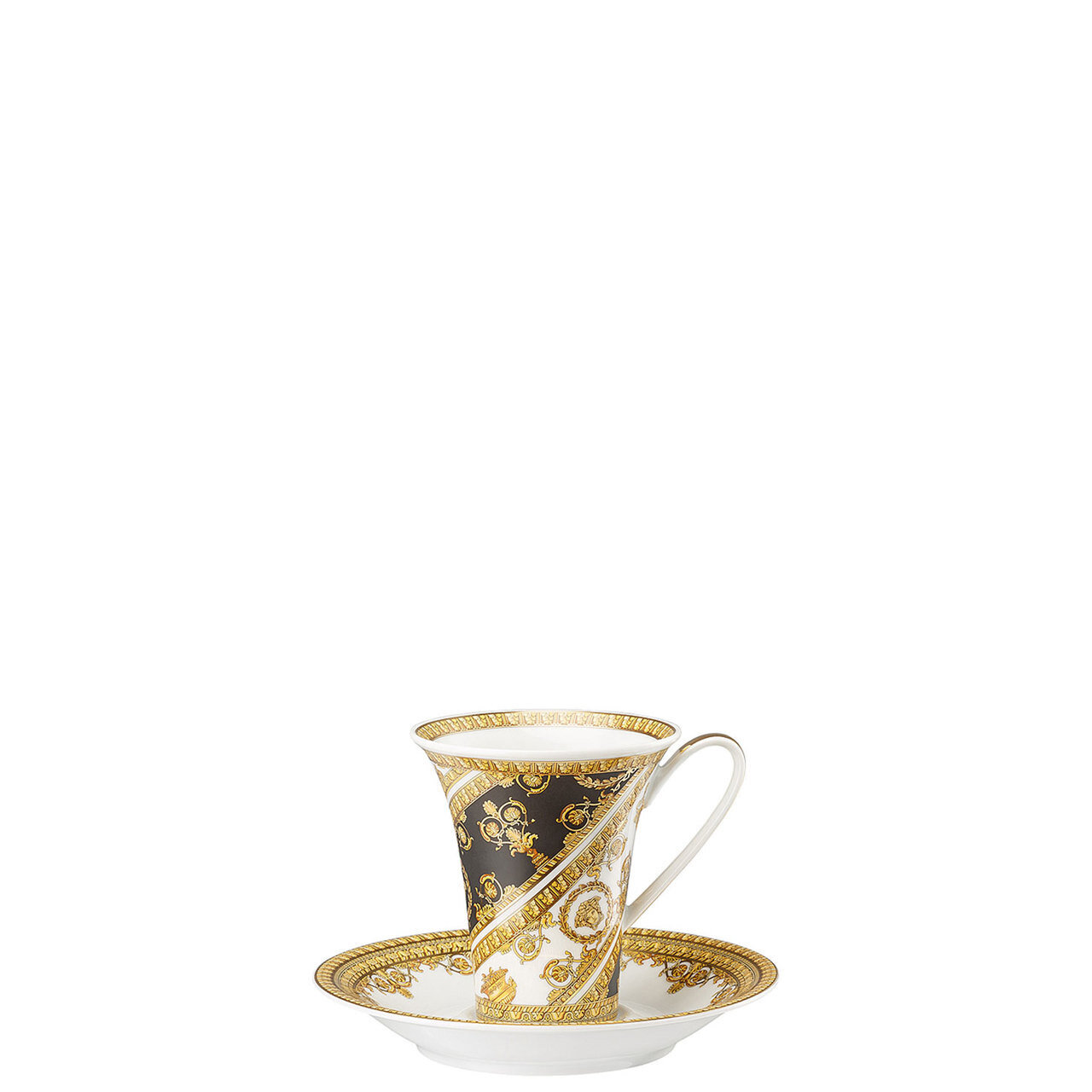 Versace I Love Baroque Coffee Cup and Saucer 6 Inch