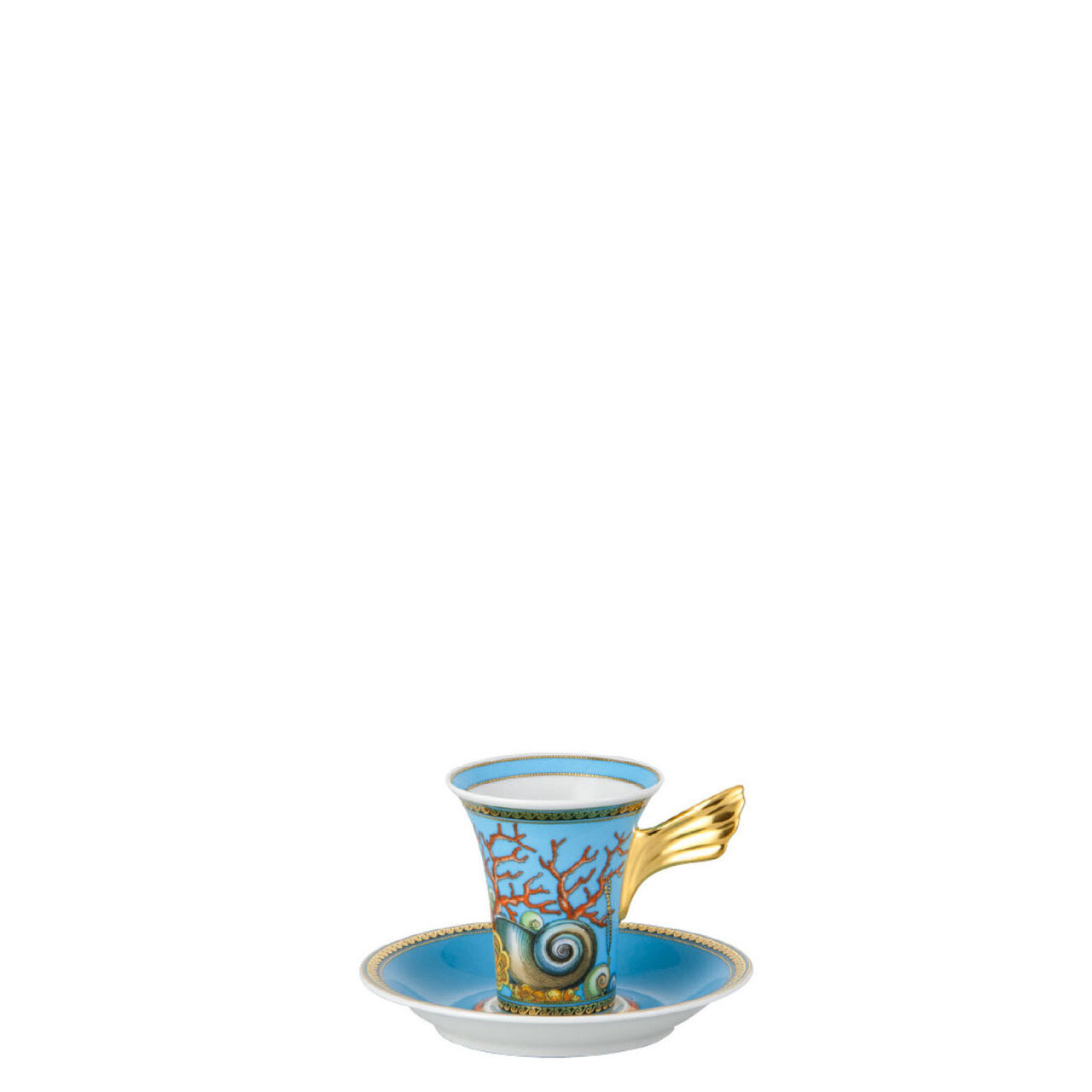 Versace La Mer AD Cup and Saucer 5 Inch 3 oz.