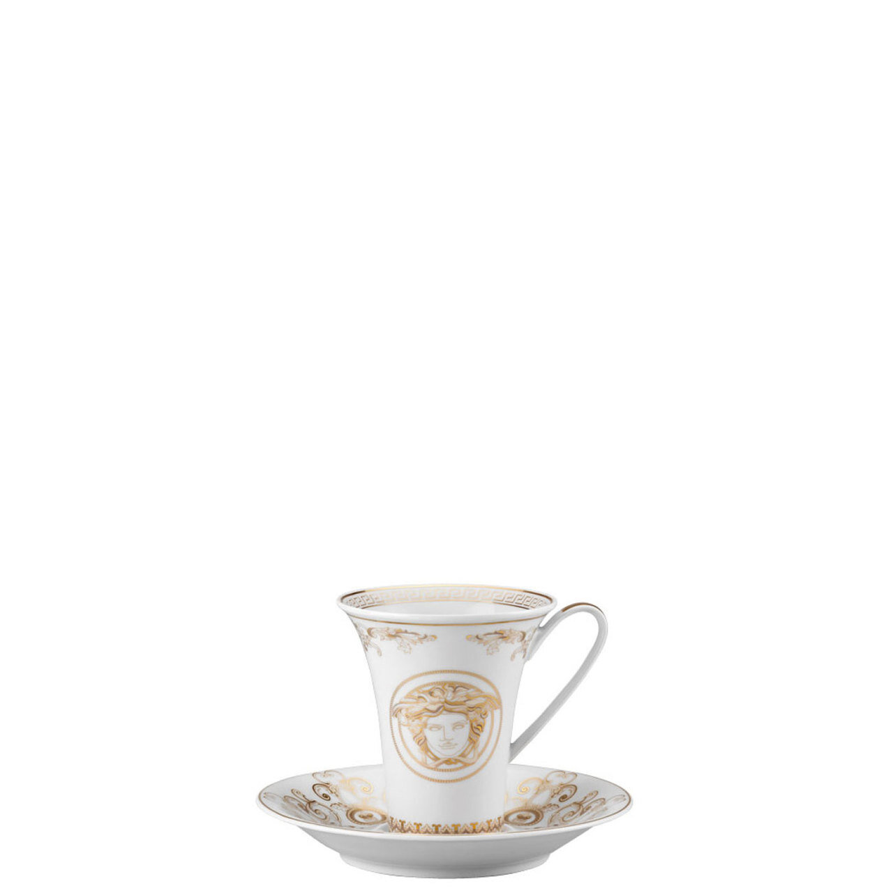 Versace Medusa Gala Coffee Cup and Saucer 6 Inch 6 oz.