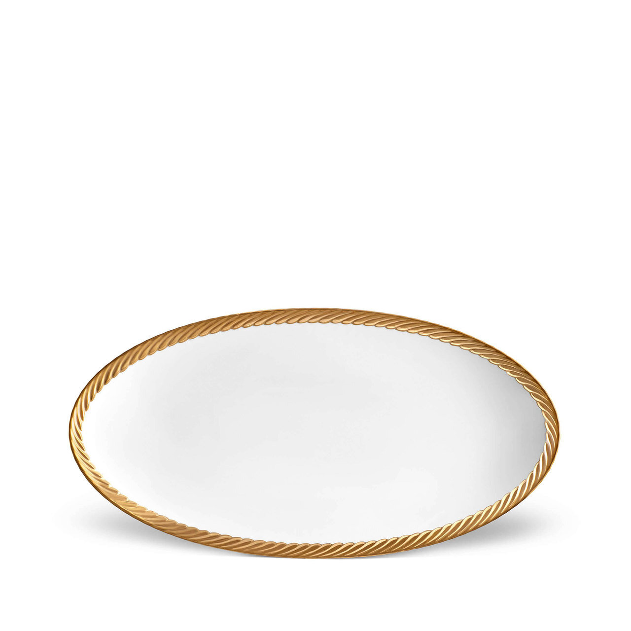 L&#39;Objet Corde Gold Oval Platter Small CR265, MPN: CR265, 816279018765