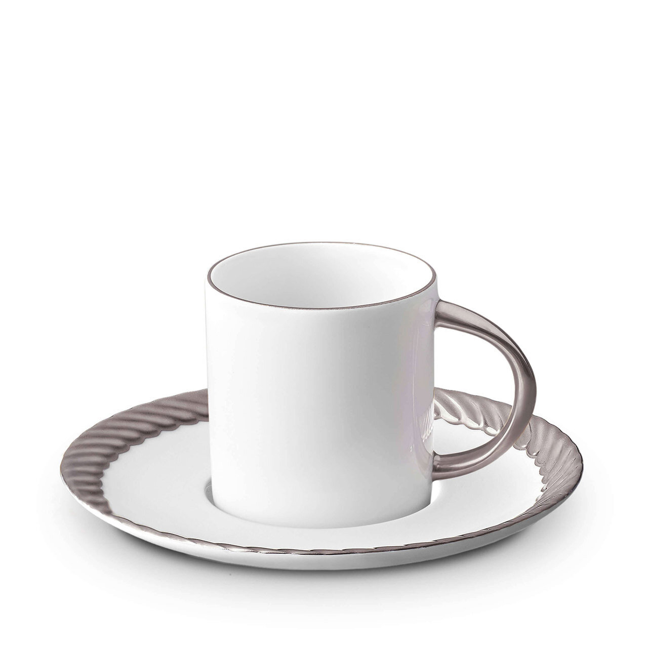 L&#39;Objet Corde Platinum Espresso Cup and Saucer CR355, MPN: CR355, 816279018901