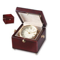 Mahogany Finished Treasure Chest Captains Clock GL8196, MPN: GL8196, 86645725348