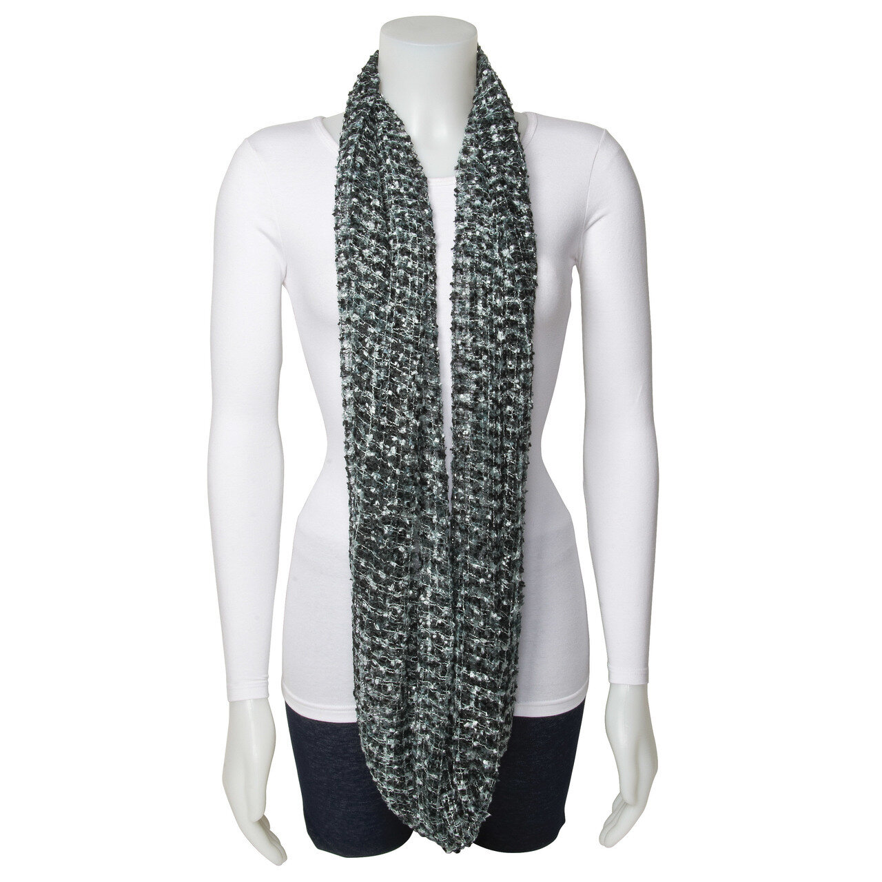Blue &amp; Grey Circular Loop Scarf GM13040, MPN: GM13040, 191101416415