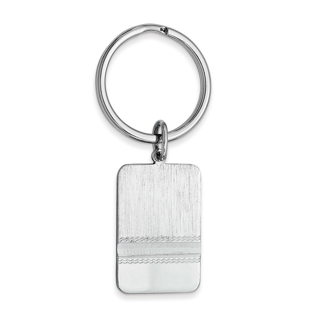 Kelly Waters Satin Key Ring with Polished End Rhodium-plated KW700, MPN: KW700,