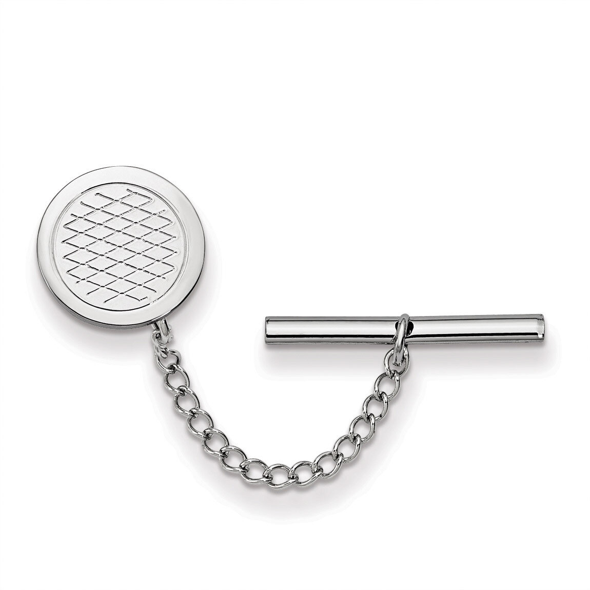 Kelly Waters Patterned Tie Tac Rhodium-plated KW734, MPN: KW734,